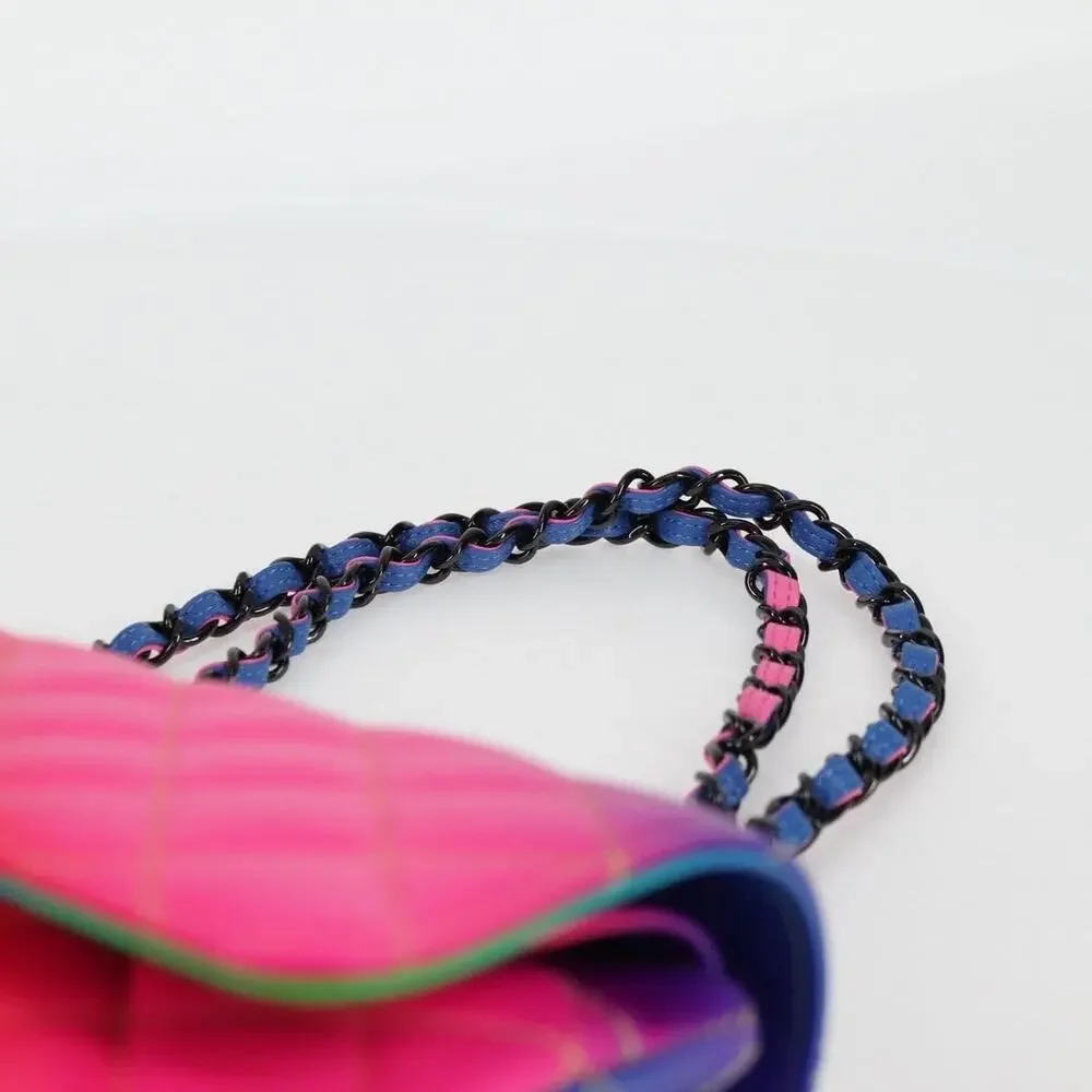 Chanel Matelasse Lambskin Chain Shoulder Bag Rainbow CC